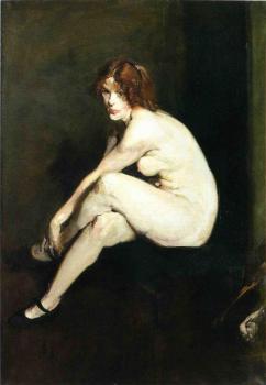 George Wesley Bellows : Nude Girl Miss Leslie Hall